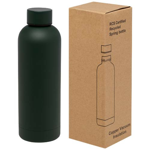 Bouteille promotionnelle 500ml inox recyclé Spring Vert flash